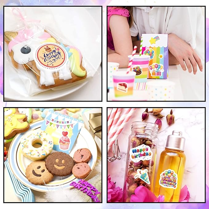 Happy Birthday Stickers for Kids Adults 660 Counts Large Happy Birthday - Image 4