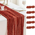Sioloc Terracotta Table Cloth Cheesecloth Table Runner 10ft Rustic by HEALTHYCOMFORTLIFE