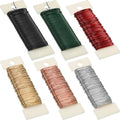 6 Rolls 112 Yards Floral Flexible Paddle Wire Floral Bind Wire by Unknown