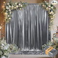 20ftx10ft Black Silver Glitter Sequin Backdrop Curtain by LeegleriTableSkirt