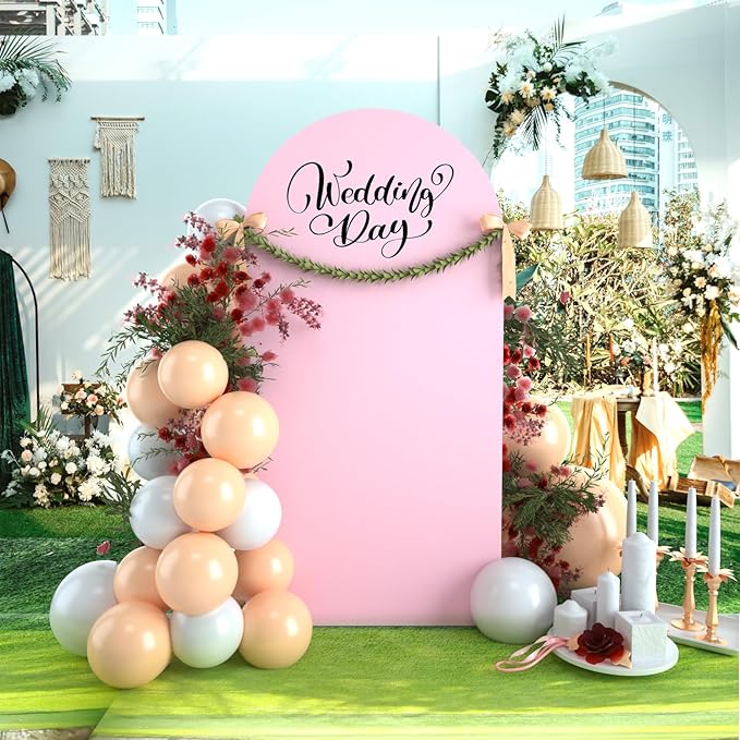 bricia Wedding Arch Backdrop Stand Cover, 6FT Double Sided Stretchy Arch Cover - Image 5