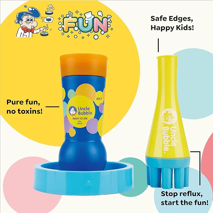 Uncle Bubble Blower for Kids and Toddlers, Uncle Bubble Mini Bubble Blower - Image 4