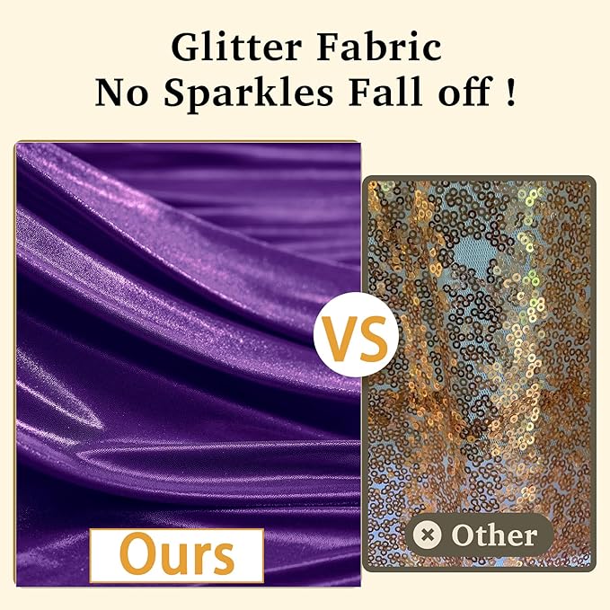 10x10 ft Purple Sequin Backdrop Curtain Panels - Image 2
