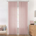 Vision Home Pink Pinch Pleated Semi Sheer Curtains by VisionHome