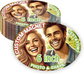 KETABAO – 6" Add Your Image Custom Oval Photo Magnets by KETABAOMotorcycleParts