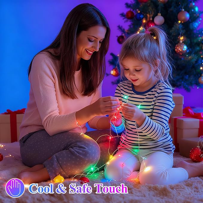 Lakumu 12 Pack Multi-Color Fairy Lights Battery Operated, 7ft 20 LED Waterproof - Image 4