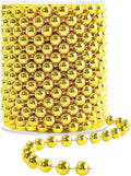Faux Gold Pearl Bead Garland - 10mm Christmas Tree Beads 11 Yards Gold Pearl by YAXINRUI