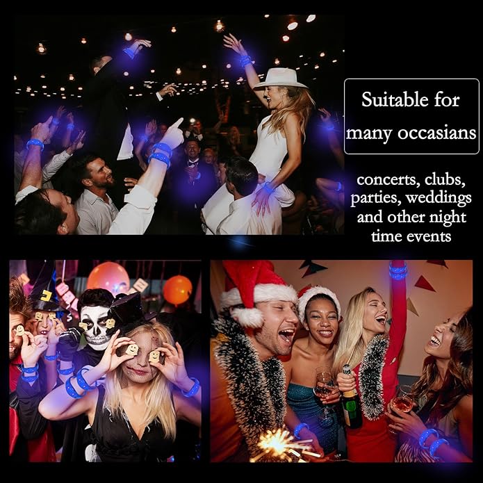 100 Pcs LED Bracelets Sound Activated - Image 5