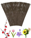 50 PCS FIVEIZERO 16 Gauge Brown Floral Wire Stems by FIVEIZERO