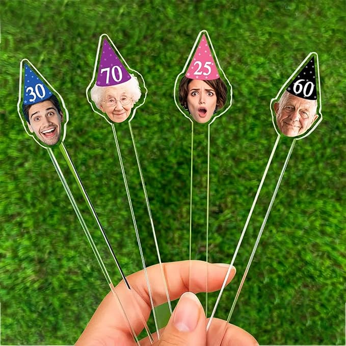 50 Pcs Personalized 50th To 90th Birthday Drink Stirrers by FamiTrendz