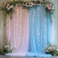 Pink Blue Tulle Backdrop Curtain by Unknown
