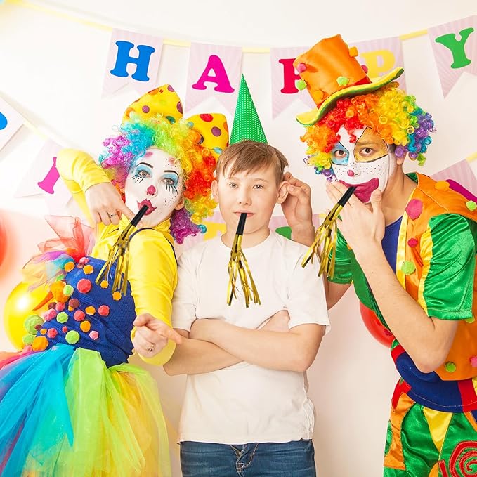 24 Pcs Party Horns, Party blowers Noise Makers, Graduation Noise Makers Glitter - Image 6