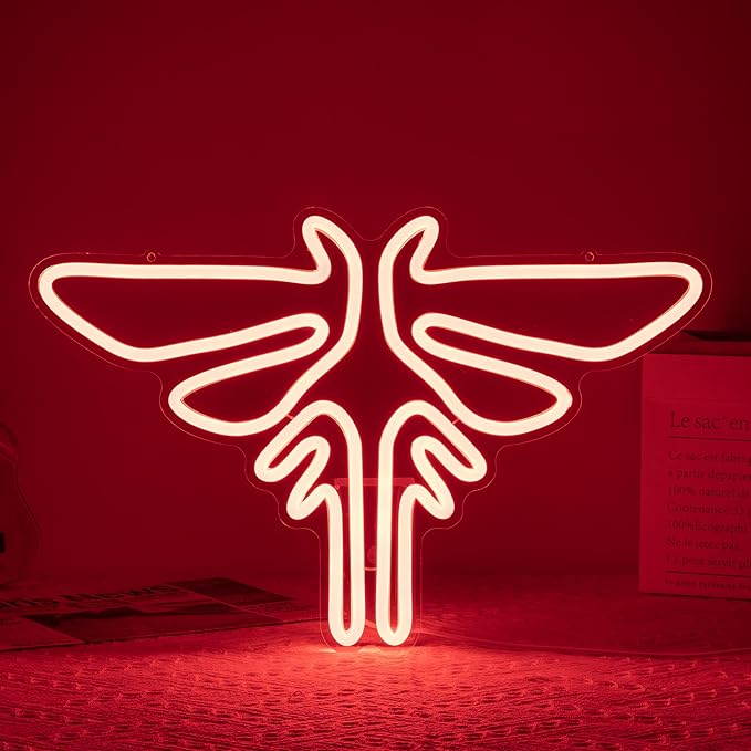 Moth Neon Sign Game Neon Light for wall Decor Red LED Neon Signs Animal Neon by WLDGGMNEONSIGN
