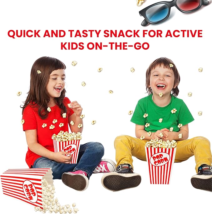100 Pcs Small Popcorn Boxes for Party 5.5 Inches Tall Red & White Striped - Image 7