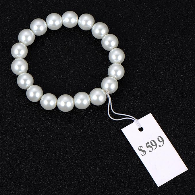 Shappy 300 Pcs 0.8 x 1.58 Inches White Price Display Tags Marking Labels - Image 4