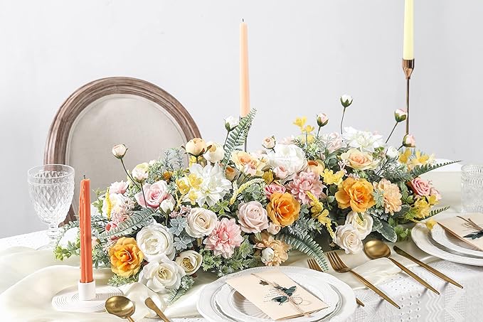 Serra Flora Artificial Wedding Flowers Bouquets Centerpieces Faux Flowers Combo - Image 6