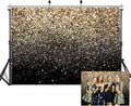 SJOLOON Black and Gold Backdrop Gold Spots Backdrop Vinyl Photography Backdrop by SJOLOON