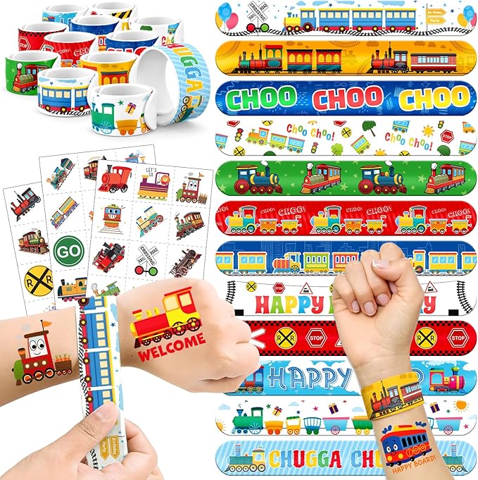 60 PCS Train Party Favors Set by BOIKOKY