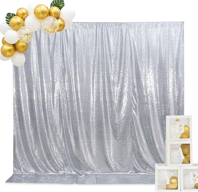 SquarePie Sequin Backdrop Curtain Not See Through Background by SquarePie