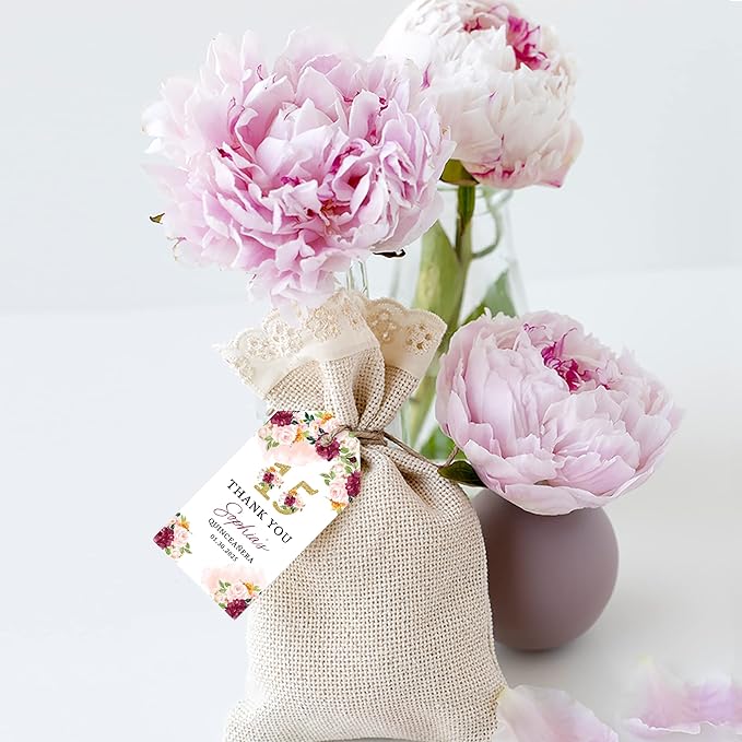 Andaz Press 40-Pack Personalized Quinceañera Favor Tags - Image 4