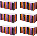 6 Pack 30x108 Inch Halloween Table Skirt Decoration, Metallic Foil Fringe by ERTIUANIO