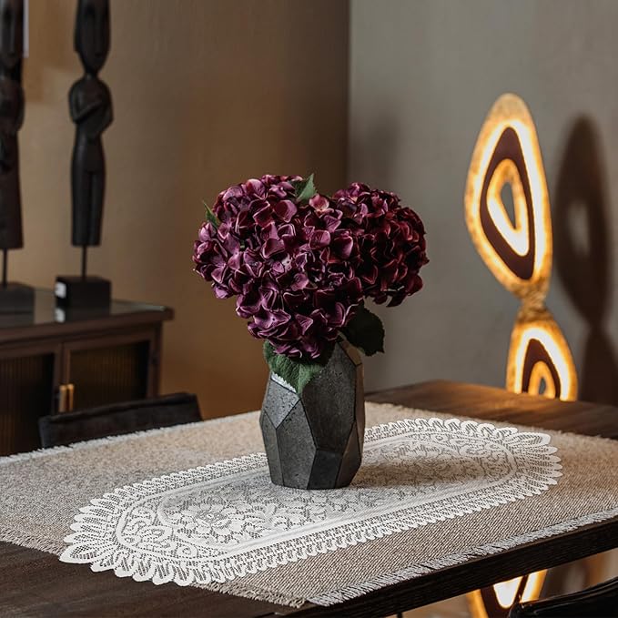 6 Pack Crochet Lace Table Runner White Lace Doilies - Image 6