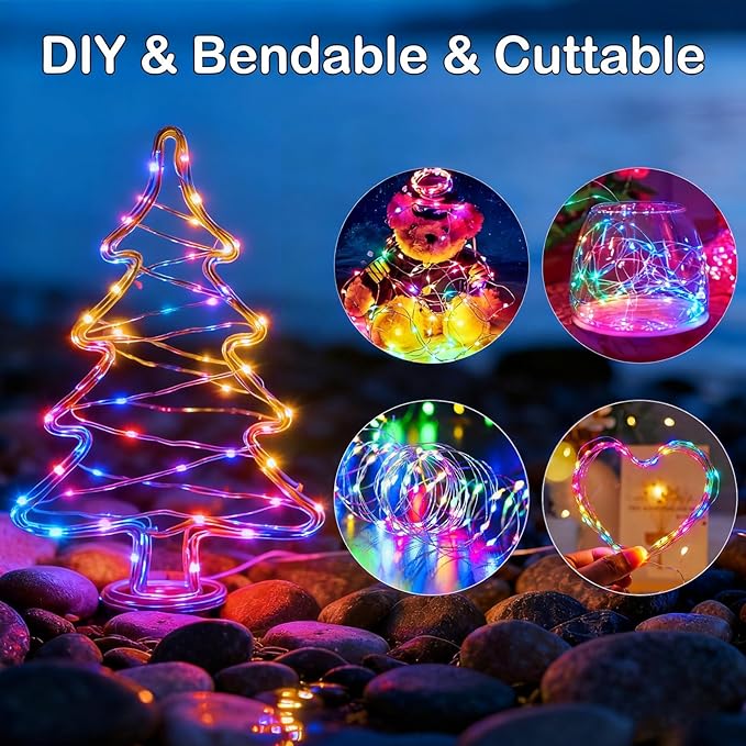 ZNYCYE 10 Pack 10ft 30 LED Mason Jar String Lights 8 Modes - Image 3