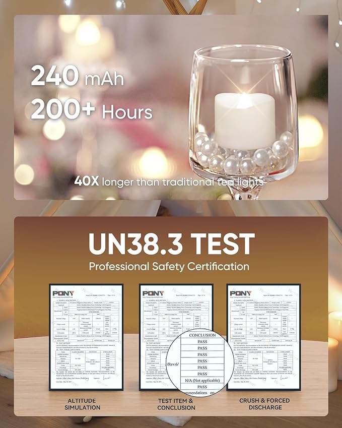 Homemory Cool White Flameless LED Tea Lights Candles, 200+Hour Battery Operated - Image 6
