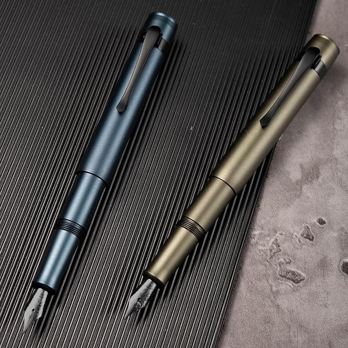 Hongdian M2 Black Forest Mini Fountain Pen, Fine Soft Nib & Sleek Shape - Image 5