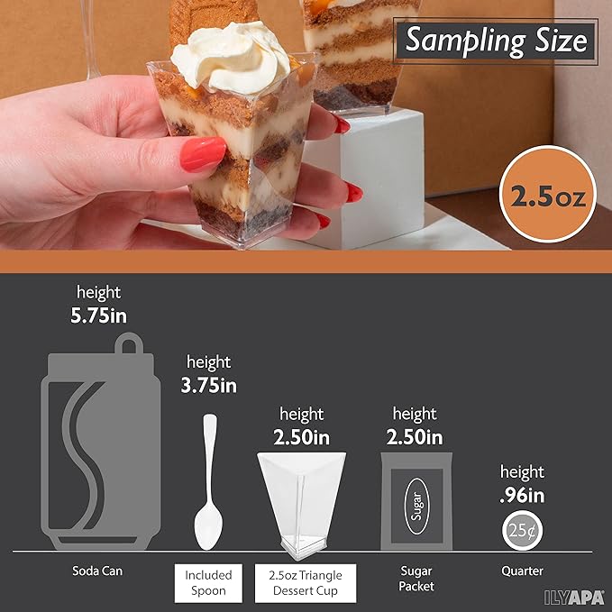 Ilyapa 3oz Plastic Dessert Cups - Image 5
