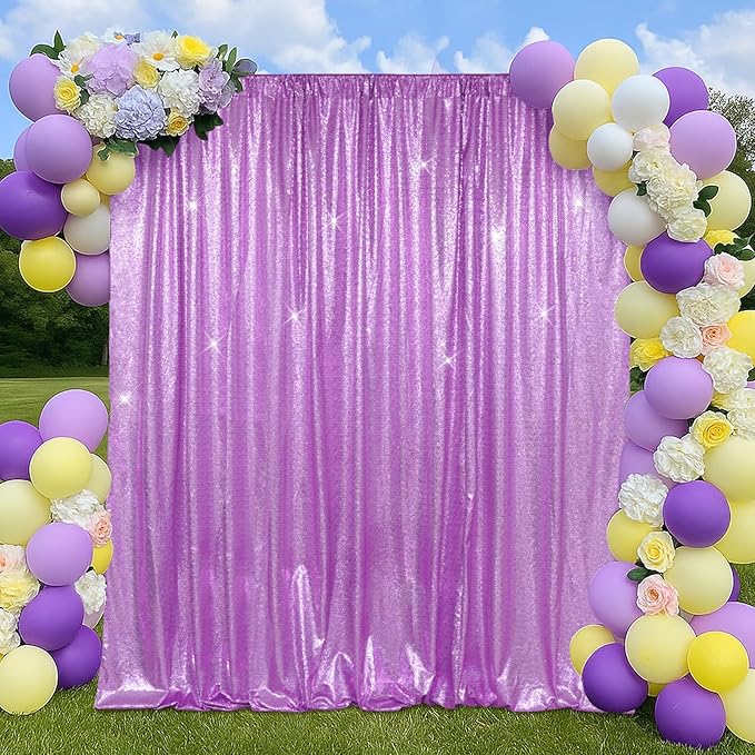 SquarePie Sequin Backdrop Less Transparent Background Sparkly Curtain - Image 5