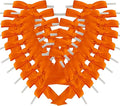 50pcs 2-1/2" Orange Twist Ties Satin Ribbon Bows in Pumpkin Color by Micomon