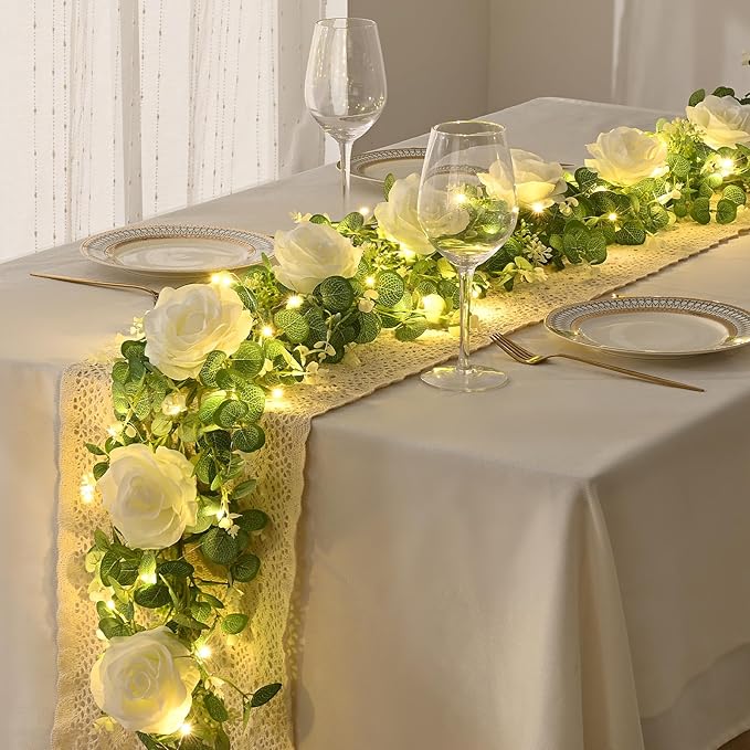 Dolicer 2Pcs 13Ft Artificial Eucalyptus Garlands - Image 5