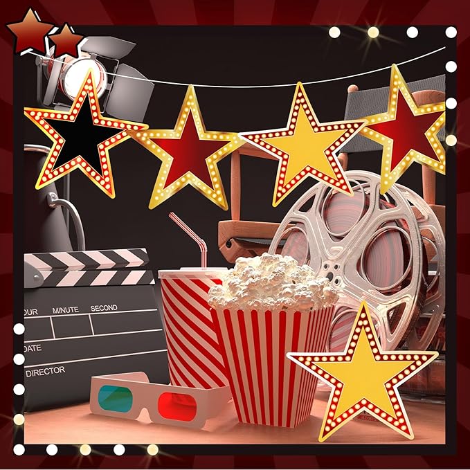 Geosar 48 Pcs Movie Star Cardboard Red Carpet Awards Night Cutouts Confetti - Image 4