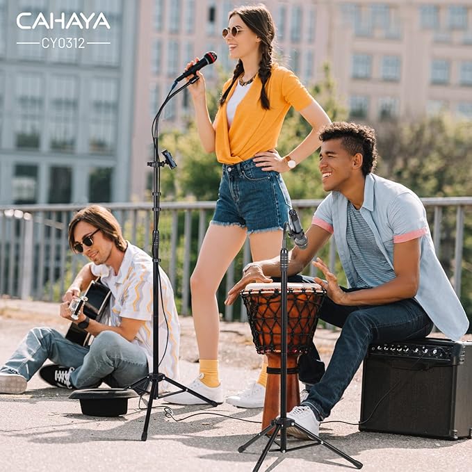 CAHAYA Dual-use Tripod Microphone Stand - Image 8