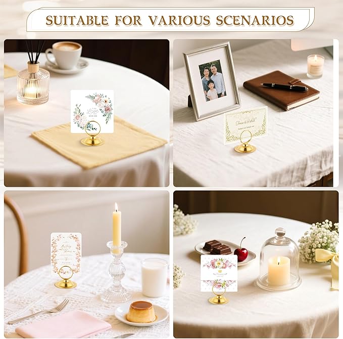 Urban Deco 16 PK Table Card Holder Place Card Holders Steel Card Holders - Image 4
