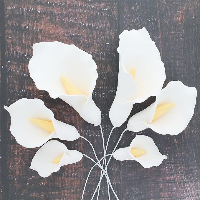 Global Sugar Art Calla Lily Sugar Cake Flowers White - Image 8