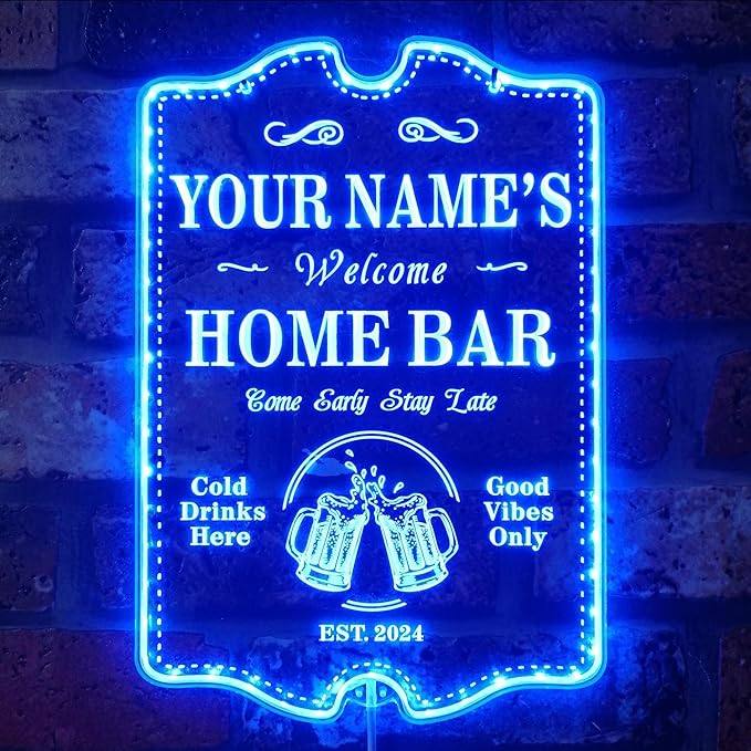 ADVPRO Personalized Your Name Home Bar RGB Dynamic Glam LED Sign by ADVPRO