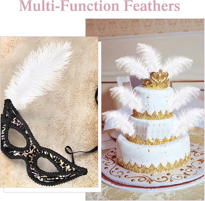 Crowye 100 Pcs Ostrich Feathers Bulk - Image 5