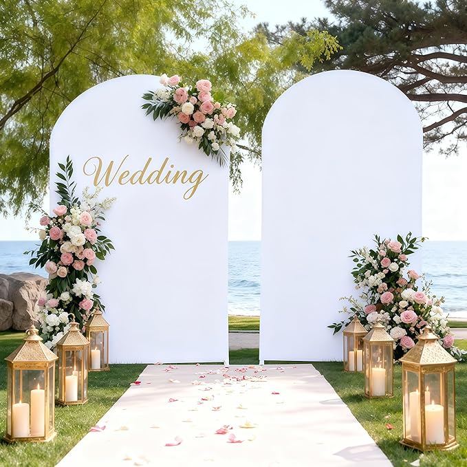 6.6FT White Arch Backdrop Cover - Image 5