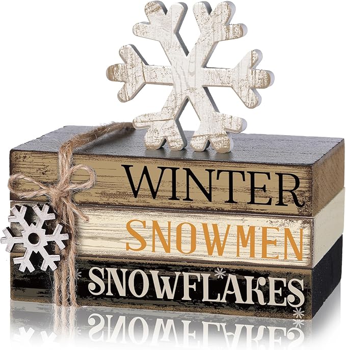 4 Pcs Winter Table Decorations Snowmmen Tiered Tray Decorations Christmas Mini by Anglechic
