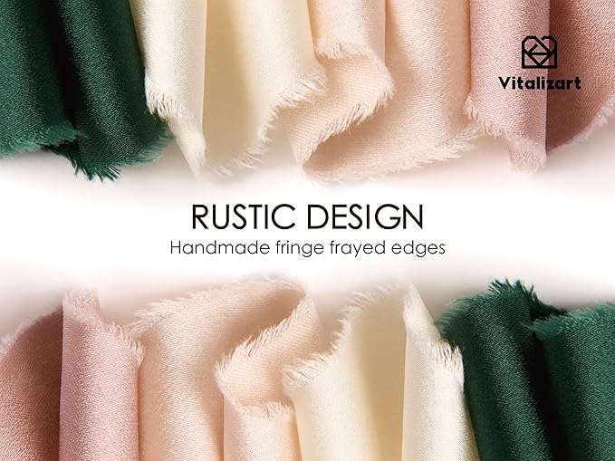 Vitalizart Silk Satin Ribbon 1 inch x 30 Yard Nude Handmade Frayed Ribbons - Image 4