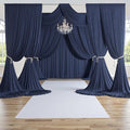 PartyVillage 50ft×15ft Navy Blue Backdrop Curtain by PartyVillage