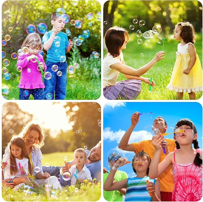 300 Pieces Mini Bubble Wands, Bubble Party Favors Assortment Toys - Image 4
