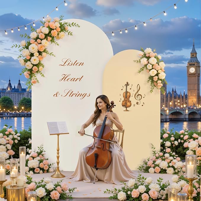 7.2FT 6FT Arch Backdrop Cover for Wedding, Birthday Party Decor, Chiara - Image 2