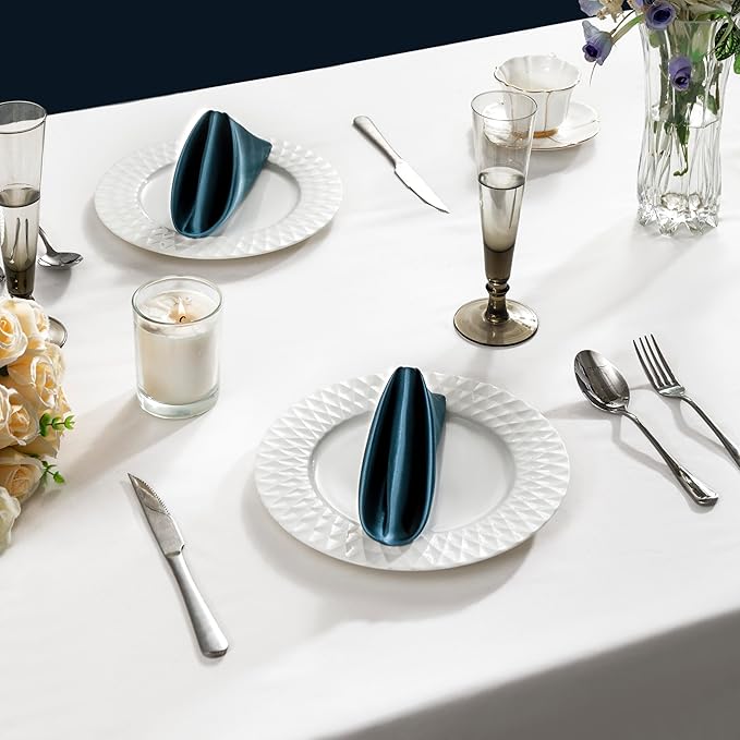 36 Pack Square Satin Dinner Napkins, 16x16 Inches Silky Soft Smooth Table Cloth - Image 3