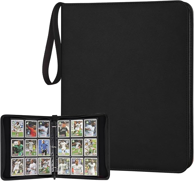 Trading Card Binder, Premium 9 Pocket Card Binder, 720 Double Sided Pocket PU by GERMUN