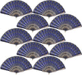 QIRMIZI 30 Pack Fabric Folding Handheld Fans, and Dancing, Royal Blue by QIRMIZI