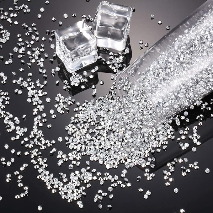 10000 Clear Wedding Table Scatter Confetti Crystals Acrylic Diamonds Rhinestones - Image 4