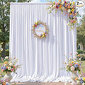 10×12ft White Wrinkle Free Backdrop Curtain, Soft Silky Easy to Drape Wedding by ENJOYYOURPARTY
